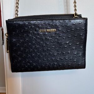 Steve Madden Black Embossed Crossbody Bag